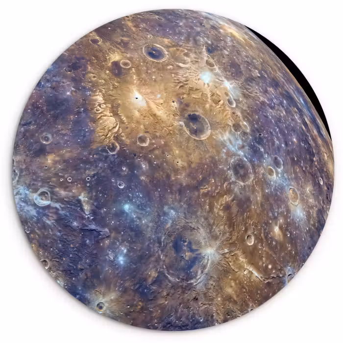 Wandcirkel - Glas - Planeet - Kraters - Ruimte