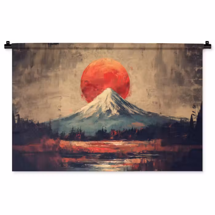 Wandkleed - Bergtop - Sneeuw - Zon