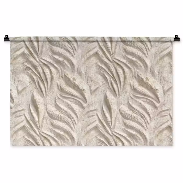 Wandkleed - Textuur - Reliëf - Beige