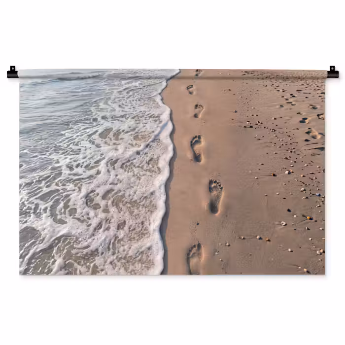 Wandkleed - Voetstappen - Vloedlijn - Zee