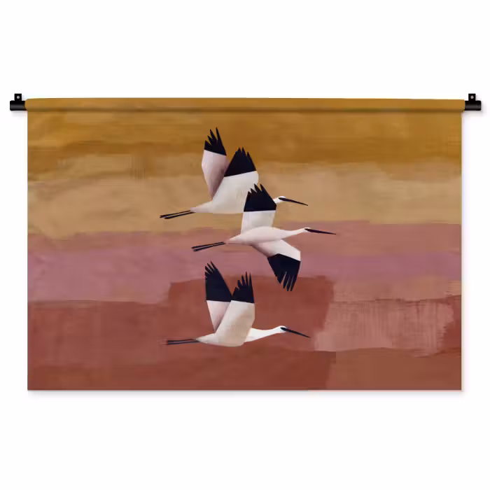 Wandkleed - Vogels - Snavel - Abstract