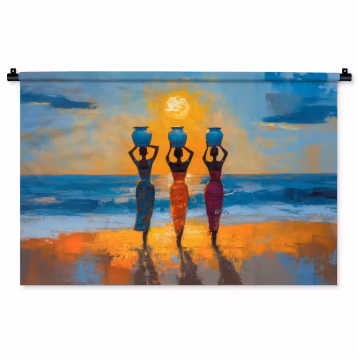 Wandkleed - Vrouwen - Strand - Zondsondergang